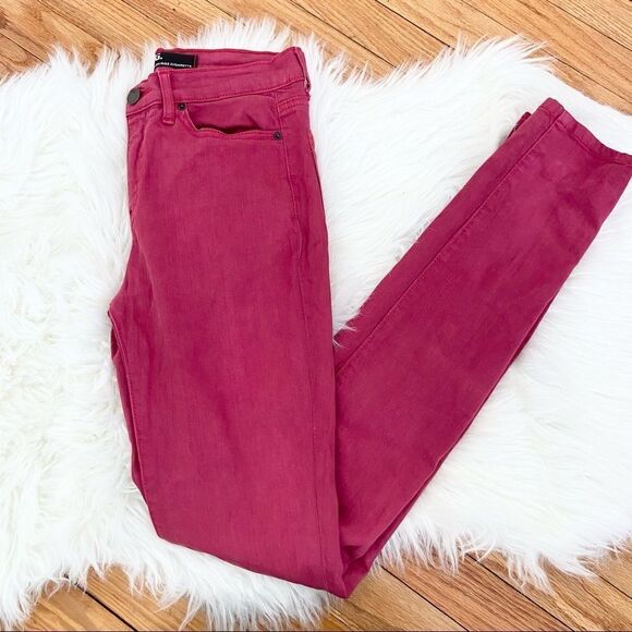 Urban Outfitters BDG High Rise Cigarette Cranberry Jeans Size 27 - Picture 1 of 6